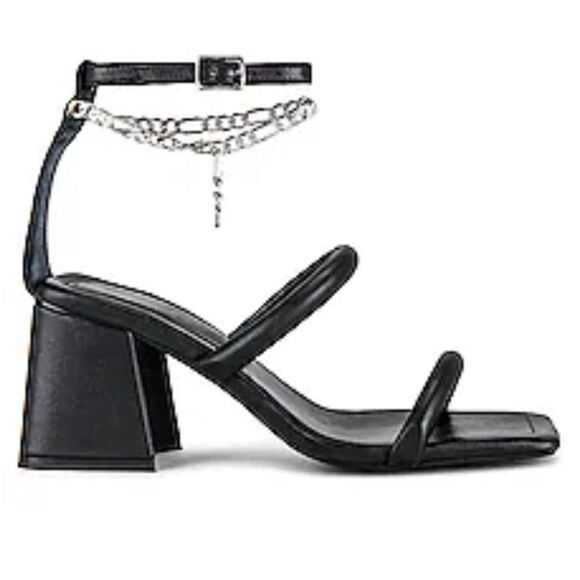 Free People Parker Chain Heel Black Size 10 - Picture 6 of 8